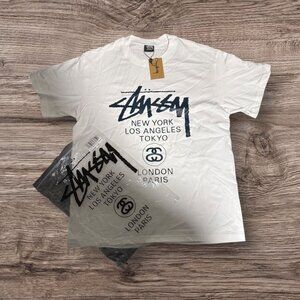 Stüssy World Tour Cities Tee White Size Large